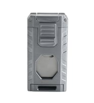 Quantoro Üç Torch Pürmüz Easy S/İğneli/Delicili Gümüş Metal Puro Çakmağı - TRZ1168