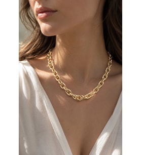 CM Kalın Burgu Model Gold Renk 60 cm Kadın Kolye