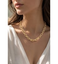 CM Kalın Burgu Model Gold Renk 60 cm Kadın Kolye
