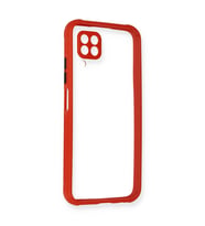 Huawei P40 Lite Kılıf Miami Şeffaf Silikon - Kırmızı