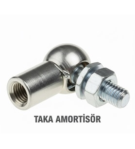 M14x2 Amortisör Bağlantı Mafsalı - 50 Eksen - 2040 Amortisör Uyumlu (Erkek/Dişi) (Gri)