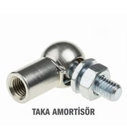 M14x2 Amortisör Bağlantı Mafsalı - 50 Eksen - 2040 Amortisör Uyumlu (Erkek/Dişi) (Gri)