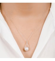 Gümüş İnci Kadın Kolye 10mm - Zarif Kadın Takı Modeli