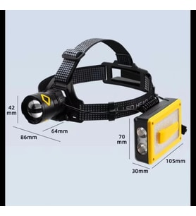 F.B.I Pro F-3003 Alüminyum PM10-TG LED Type-C Powerbank ve Solar Şarjlı Kamp Kafa Feneri