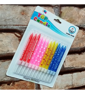 HAPPY BIRTHDAY CANDLE VIP RENKLİ HAPPY BIRTHDAY PASTA MUMU 12 ADET HAPPY BIRTHDAY DOĞUM GÜNÜ MUMU
