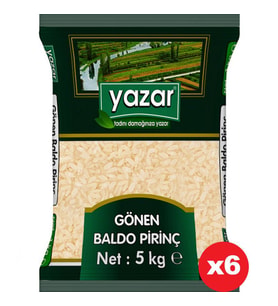 Yazar Gönen Baldo Pirinç 5 Kg x 6 Paket