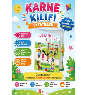 Ata Okul Öncesi ve İlkokullar İçin Karne Kılıfı (Gelişim Dosyasına Uygun) Ürün Kodu:204 (10 Adet)