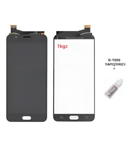 Samsung Galaxy J7 PRİME - SM-G610F Uyumlu Lcd Ekran Dokunmatik Servis Lcd SİYAH + B-7000