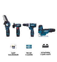 DÖRTLÜ SET MKY (Mini testere+ avuç taşlama+akülü vidalama+dekupaj)