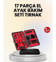 17 Parçalık Deri Kaplamalı Manikür Seti