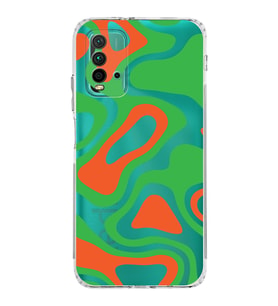 Xiaomi Redmi 9T  Kamera Korumalı Kapak Renkli Desen Tasarımlı Şeffaf  Kılıf