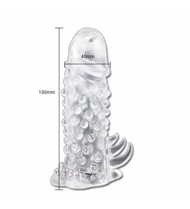 River World Süper Kalite 14 cm'lik Tırtıklı Pe nis Kılıfı Dildo