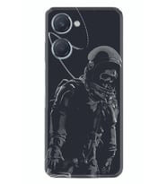 Vivo Y18 Kılıf Silikon Desen Özel Seri Iskelet Astronot 1613