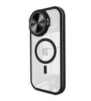 Apple iPhone 15 Pro Max Kılıf Teleskop Lens Magsafe Silikon Kapak - Siyah