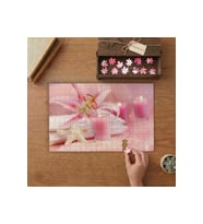 Pembe Mumlar- Deniz Yıldızı Tasarımı 240 parça Ahşap Puzzle Ahşap Kutuda MP00954