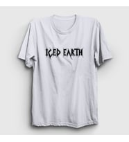 Presmono Unisex Beyaz Logo Iced Earth T-Shirt 150440tt (Beyaz)
