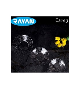 6'lı Cam Tabak Güneş Yıldız Gül 3 Model Royaleks-G-405