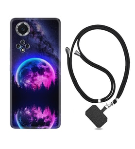 Huawei Nova Y70 Y90 Nova 9 SE  Kılıf Boyun Askılı Silikon Star Planet 1652