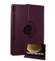 Newface Samsung Galaxy X610 Tab S9 FE Plus 12.4 Kılıf 360 Tablet Deri Kılıf - Mürdüm