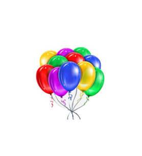 Balon metalik 12 inc karışık renkli pk:100-