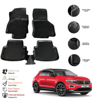 Vw T-Roc 2021 3D Havuzlu Paspas OTL