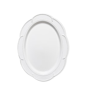 The Mia Grande Servis Tabağı Beyaz 41x31 cm GRD0012