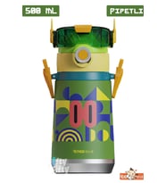 Cocosmile Özel Kutulu 500 ml Pipetli Çelik Termos -boyun Askılı- 4 Farklı Robot Modeli Cs0001