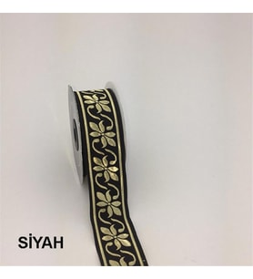 35084-Bordür - 10 mt Siyah-Altın