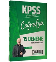 KPSS Genel Kültür Coğrafya Tamamı Çözümlü 15 Deneme Tonyukuk Yayıncılık