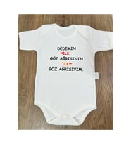 Yazılı Zıbın Dedemin İlk Göz Ağrı Yazılı Bebek Zıbını