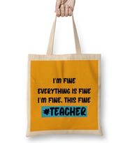 Teacher Gift-Learning Inspire-Science Student School- Inspirational KIDS WOMEN Men Bez Çanta Uzun Saplı