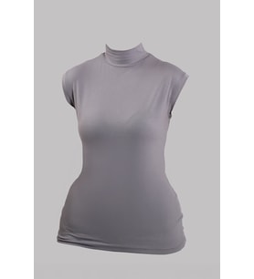 Gri Body Balıkçı Yaka Viskon Sıfır Kollu 1027_15