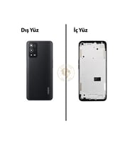 Oppo A55 Siyah Uyumlu Orta Kasa Full Kasa Kapak Gövde Housing
