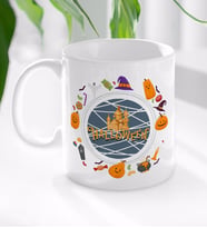 BK Gift Halloween Tasarımlı Beyaz Kupa Bardak-4