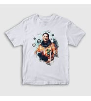 Presmono Unisex Çocuk Beyaz Astronaut Science Elon Musk T-Shirt 330199tt