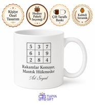 Sudoku Çözenlere Rakamların Efendisi Mantık Kurgusu Kupa Bardak Hediye