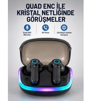 Bluetooth 5.4 Kablosuz KulaklıkQuad ENC Mikrofonlu TWS Kulaklık