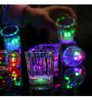 LED Işıklı Eğlence Bardakları - 3 Modlu Renk Değiştiren Bardak 12 Adet