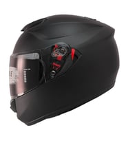 FR913 Mat Siyah Motosiklet Kaskı Güneş Vizörlü Full Face Kask