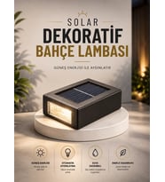 Northcity Güneşli Duvar Lambası - Otomatik Açılıp Kapanan Solar Güneş Enerjili Bahçe Aydınlatması
