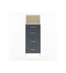 Hyperion Dolap Tek Raflı 4 Çekmeceli 60x44x163 Aytaşı-Antrasit