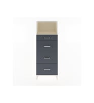 Hyperion Dolap Tek Raflı 4 Çekmeceli 60x44x163 Aytaşı-Antrasit