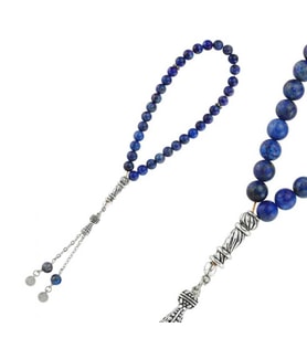 Doğaltaş Metal Püsküllü Lapis Taşı Tesbih