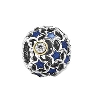 Nur Silver Starry Night Gümüş Charm NUR-BL00084