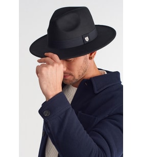 Erkek Ayarlanabilir Siyah Fedora Şapka