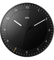 Braun Klasik Büyük Analog Duvar Saati, Sessiz Tarama Hareketi, Kolay Okunabilir, 30 Cm Çap, Siyah, B