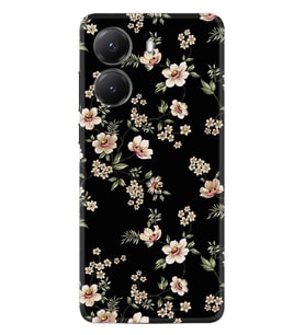 Xiaomi Poco X7 Pro Kılıf Boutique Baskılı Resimli Siyah Fon Çiçek Pcode -045