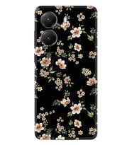 Xiaomi Poco X7 Pro Kılıf Boutique Baskılı Resimli Siyah Fon Çiçek Pcode -045