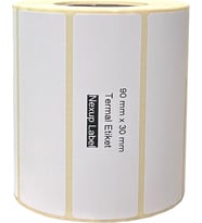 90x30 mm Termal Etiket, Barkod/Adres/Kargo Termal Etiketleri, Zebra ve Diğer Yazıcılarla Uyumlu