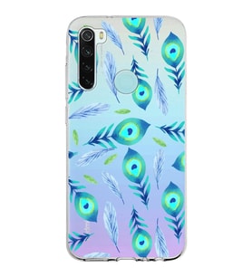 PrintiFy Xiaomi Redmi Note 8 ile Uyumlu 1mm Slim Fit Nazar Boncuğu 3 Baskılı Şeffaf  Kılıf